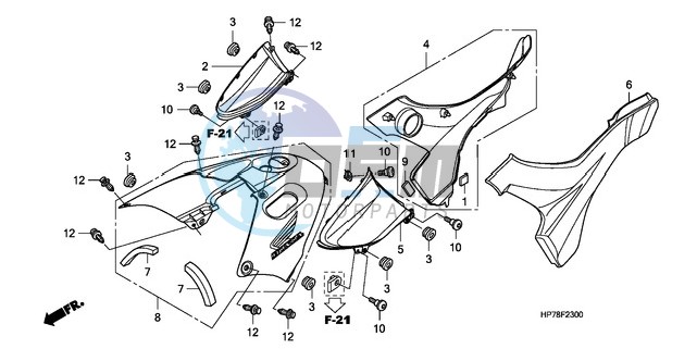 SIDE COVER/TANK COVER