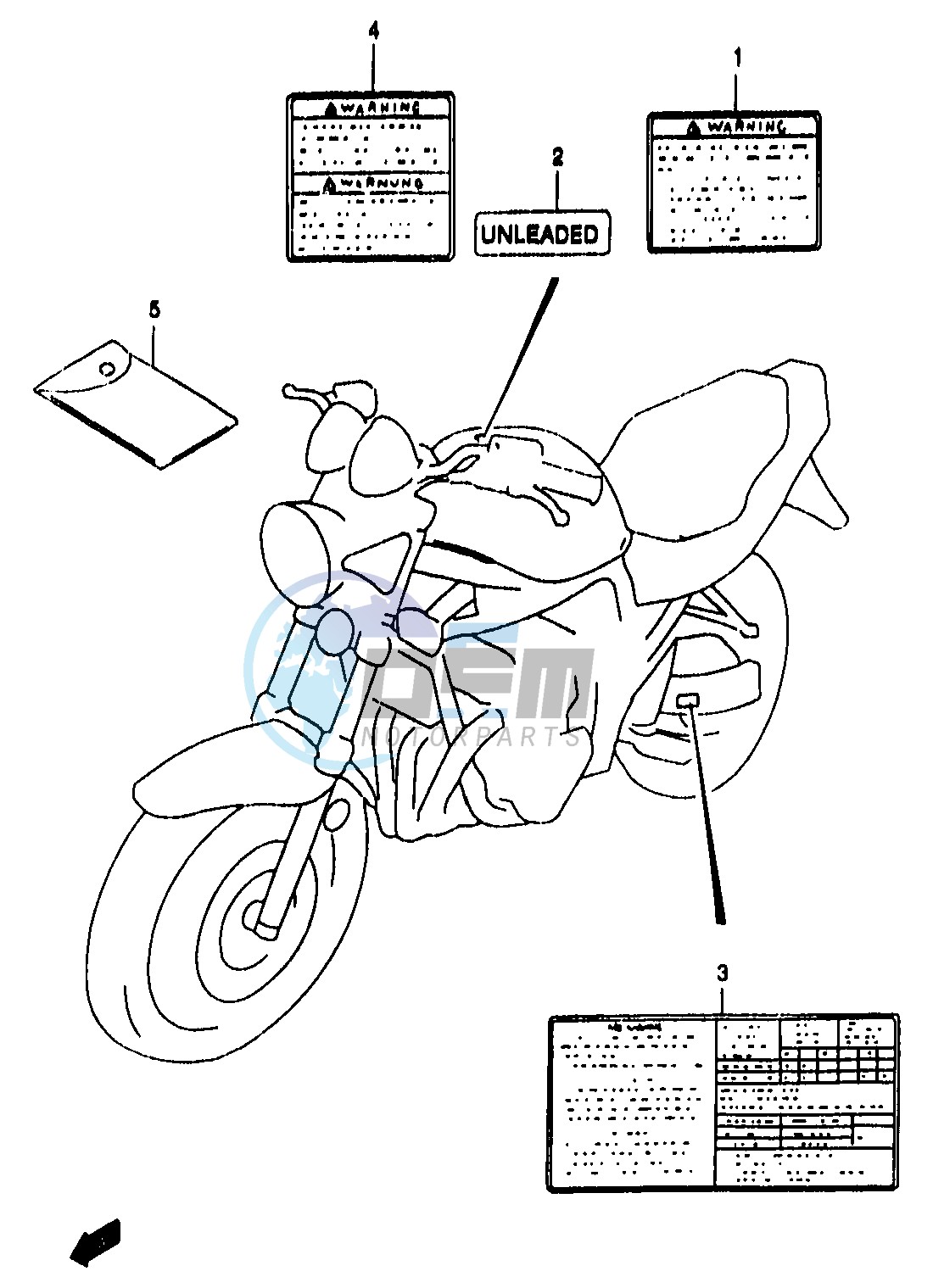 LABEL (MODEL T V W X)