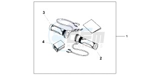 CBR600RRD CBR600RR UK - (E) drawing GRIP HEATER(12A T