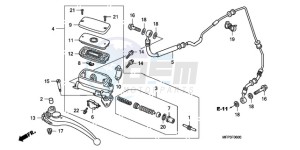 CB1300A9 BR / ABS MME - (BR / ABS MME) drawing CLUTCH MASTER CYLINDER