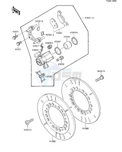 ZN 1100 B [LTD SHAFT] (B1-B2) [LTD SHAFT] drawing FRONT BRAKE