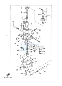 YFM125A YFM125GB GRIZZLY 125 (1PY2 1PY3 1PY1) drawing CARBURETOR