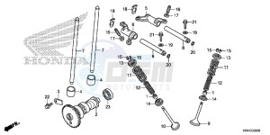 TRX500FM1H TRX500 ED drawing CAMSHAFT/VALVE