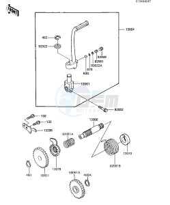 KX 80 G [KX80] (G1-G2) [KX80] drawing KICKSTARTER MECHANISM