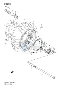 AN650Z ABS BURGMAN EXECUTIVE EU drawing REAR WHEEL