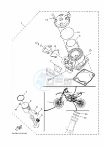 YZ85LW YZ80 (B0GL) drawing PISTON REBUILT KIT