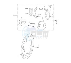 TZR 50 drawing FRONT BRAKE CALIPER