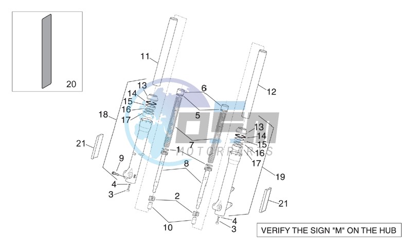 Marzocchi front fork - Hubs sleeves