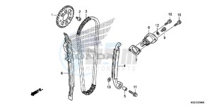 CRF150RE CRF150R Europe Direct - (ED) drawing CAM CHAIN/TENSIONER