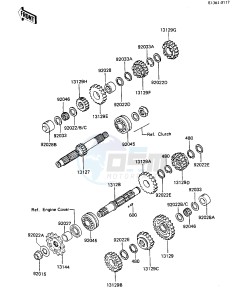 ZX 750 A [GPZ 750] (A1-A2) [GPZ 750] drawing TRANSMISSION