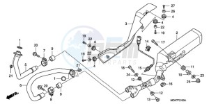 NT700VAA UK - (E / ABS MKH) drawing EXHAUST MUFFLER