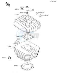 KE 100 B [KE100] (B9-F10) [KE100] drawing CYLINDER HEAD_CYLINDER