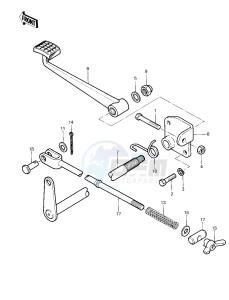 KLT 200 A [KLT200] (A4-A4A DUCKSTER) [KLT200] drawing BRAKE PEDAL -- 83 KLT200-A4_A4A- -