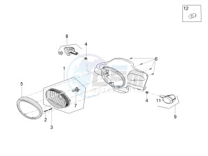 SCARABEO 50 2T CARBURATORE E4 CLASSIC (EMEA) drawing Front lights