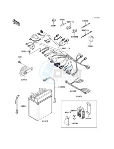 KLE500 KLE500B6F GB XX (EU ME A(FRICA) drawing Chassis Electrical Equipment