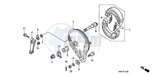 CBF125MB drawing REAR BRAKE PANEL