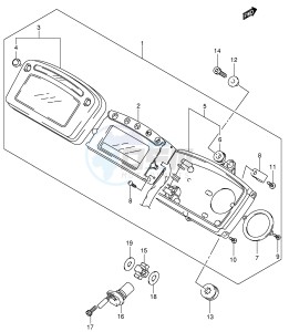 LT-F500F (P24) drawing SPEEDOMETER (MODEL K4 K5)