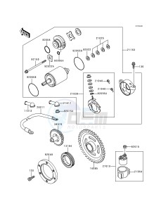 KLF 400 B [BAYOU 400 4X4] (B4-B6) [BAYOU 400 4X4] drawing STARTER MOTOR