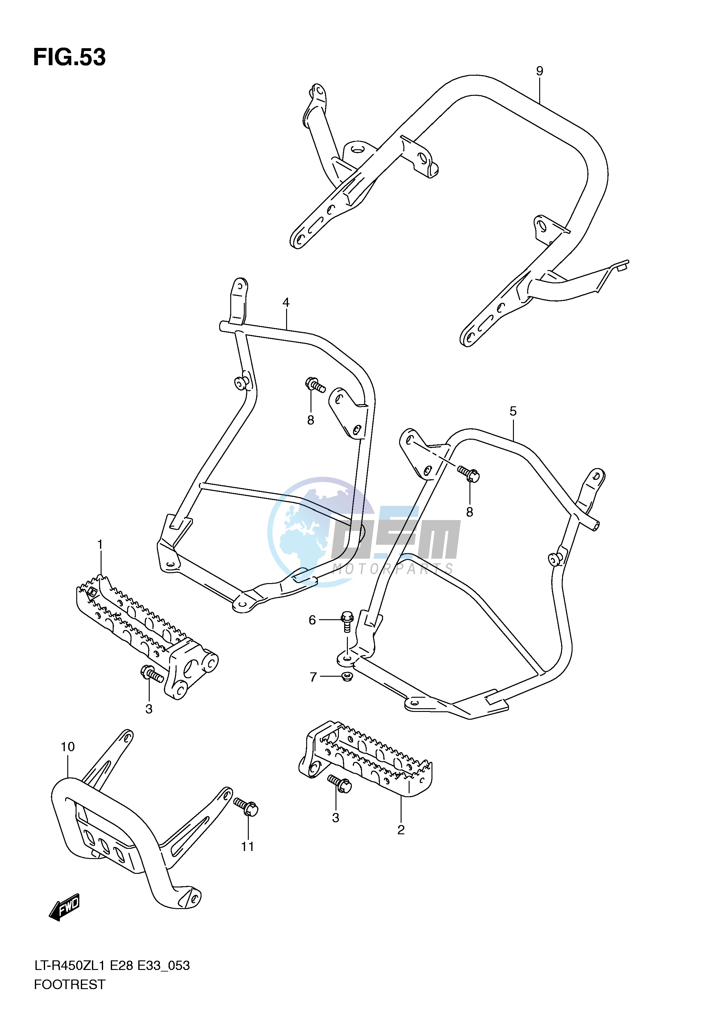 FOOTREST (LT-R450ZL1 E28)