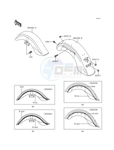 VN 1500 L [VULCAN 1500 NOMAD FI] (L1) [VULCAN 1500 NOMAD FI] drawing FENDERS