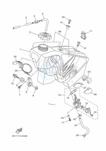 YZ250X (BF1V) drawing FUEL TANK