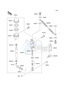 EX 250 F [NINJA 250R] (F15-F19) [NINJA 250R] drawing REAR MASTER CYLINDER