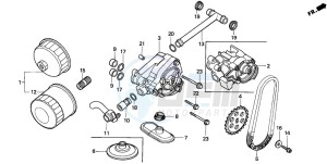 NV600C drawing OIL FILTER/OIL PUMP