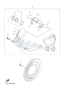 XVS950CR XV950R XV950 R-SPEC (B33A) drawing REAR BRAKE CALIPER