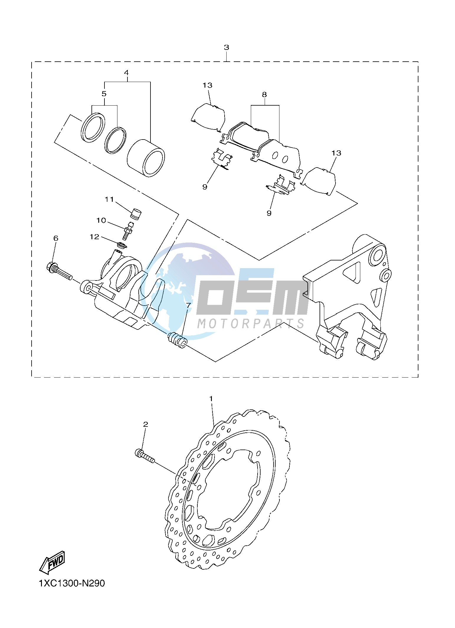 REAR BRAKE CALIPER