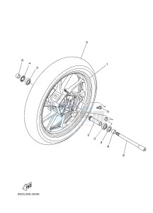 MT-09 TRACER MT09TRA TRACER 900 (2SCL) drawing FRONT WHEEL