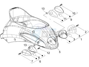 Liberty 50 4T PTT NEXIVE drawing Rear headlamps - Turn signal lamps