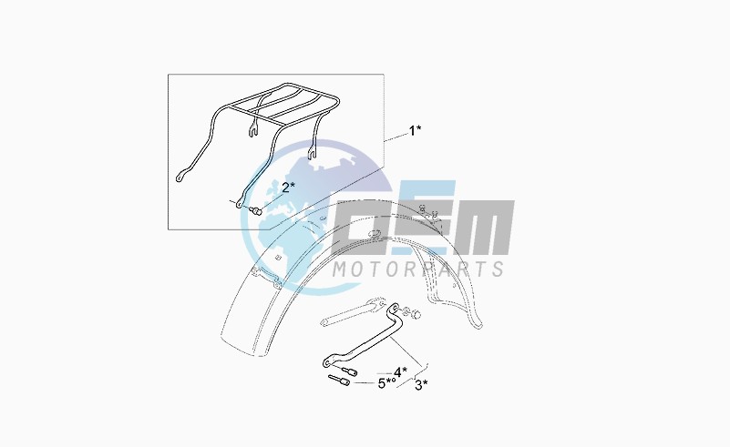 Small optional luggage rack