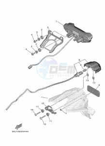 TRACER 9 MTT890 (B5U9) drawing TAILLIGHT