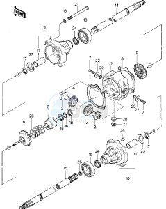 KLT 250 C [PRAIRIE] (C1) [PRAIRIE] drawing REAR AXLE -- 83 C1- -