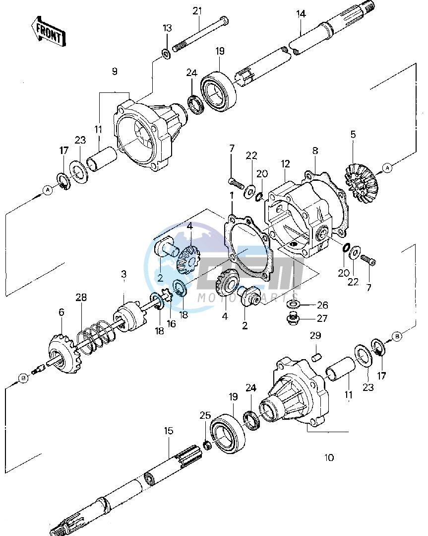 REAR AXLE -- 83 C1- -