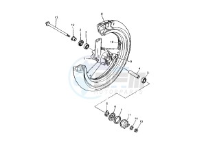 FZR R 600 drawing FRONT WHEEL