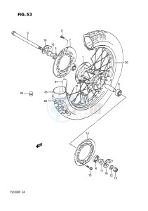 TS200R (E4) drawing REAR WHEEL