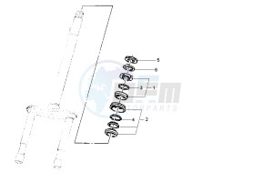 Liberty RST 125 drawing Steering bearing ball tracks