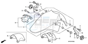 CBR125RW9 UK - (E) drawing FRONT FENDER