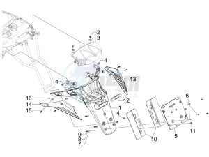 GP 800 Centenario drawing Rear cover - Splash guard