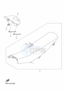 WR250F (BAK9) drawing SEAT