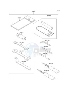 KVF 750 E [BRUTE FORCE 750 4X4I NRA OUTDOORS] (E8F-E9FA) E9FA drawing OWNERS TOOLS