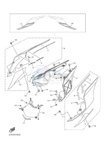 YZF-R1 998 R1 (2CRJ 2CRK) drawing SIDE COVER