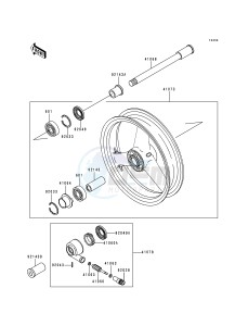 ZR 1100 C [ZRX1100] (C3-C4) drawing FRONT WHEEL