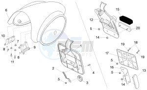 V7 Racer 750 drawing Rear body II- Plate holder