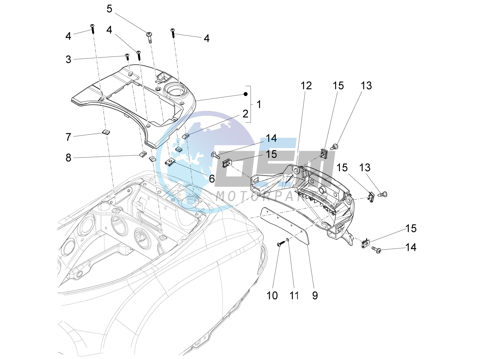 Rear cover - Splash guard