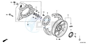 SH300B drawing REAR WHEEL/SWINGARM