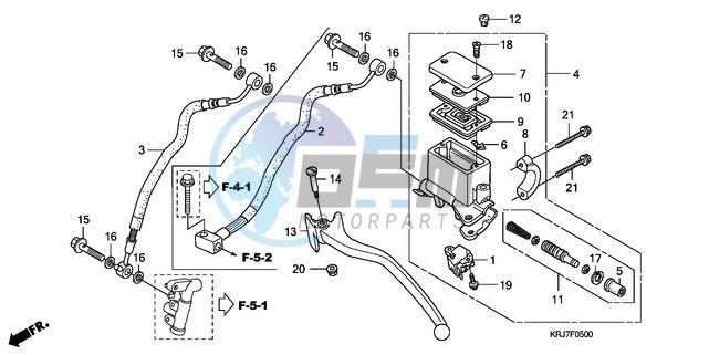 RR. BRAKE MASTER CYLINDER