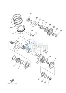 YFM700FWAD YFM700PLE GRIZZLY 700 EPS (2BGG 2BGH) drawing CRANKSHAFT & PISTON