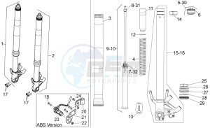 Dorsoduro 750 ABS USA-CND (NAFTA) (CND, USA) drawing Fron fork II